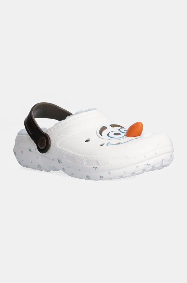 Crocs Otroški natikači Crocs CLASSIC FROZEN OLAF CLOG bela barva, 210234