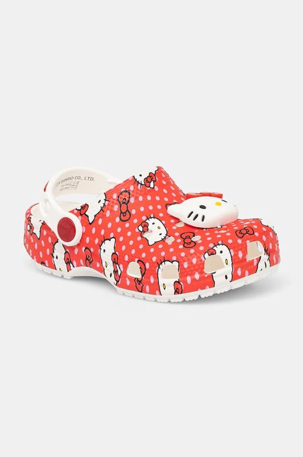 Crocs Otroški natikači Crocs CLASSIC HELLO KITTY RED CLOG rdeča barva, 210577