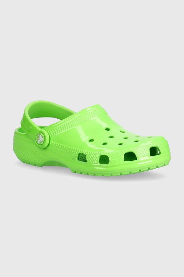 Crocs Otroški natikači Crocs Classic Neon Highlighter Cg zelena barva