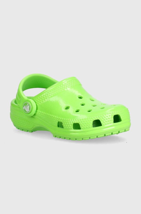 Crocs Otroški natikači Crocs Classic Neon Highlighter Cg zelena barva