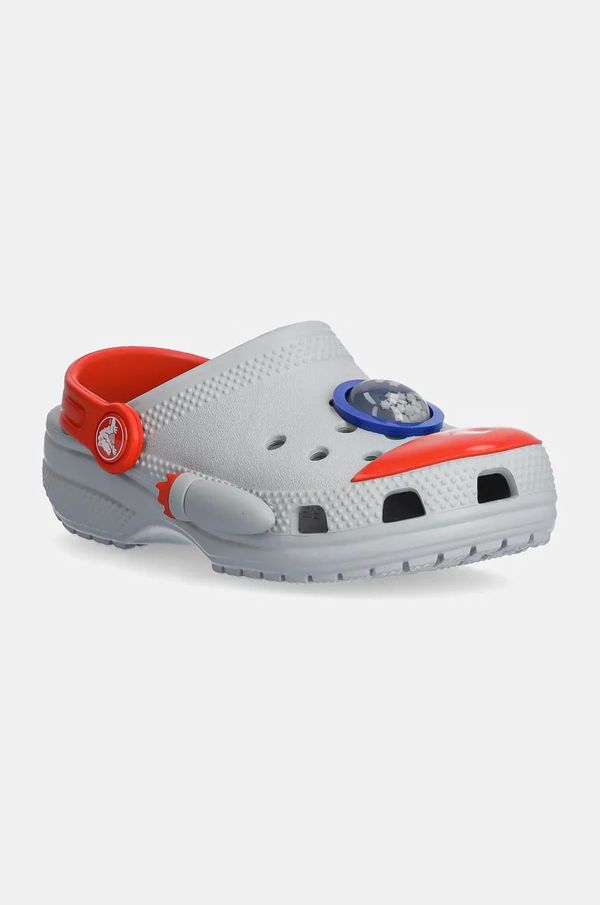 Crocs Otroški natikači Crocs CLASSIC ROCKET SHIP CLOG siva barva, 210359