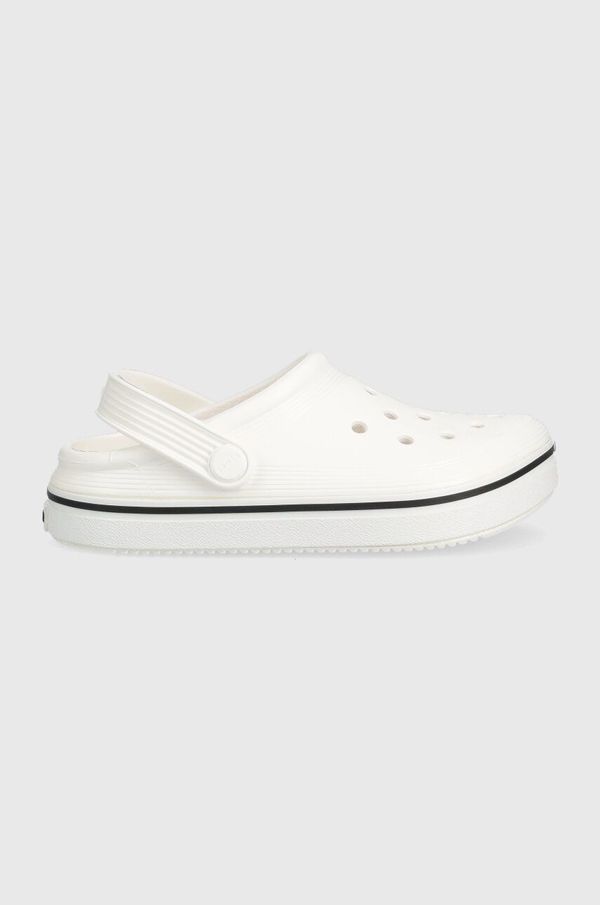 Crocs Otroški natikači Crocs CROCBAND CLEAN CLOG bela barva