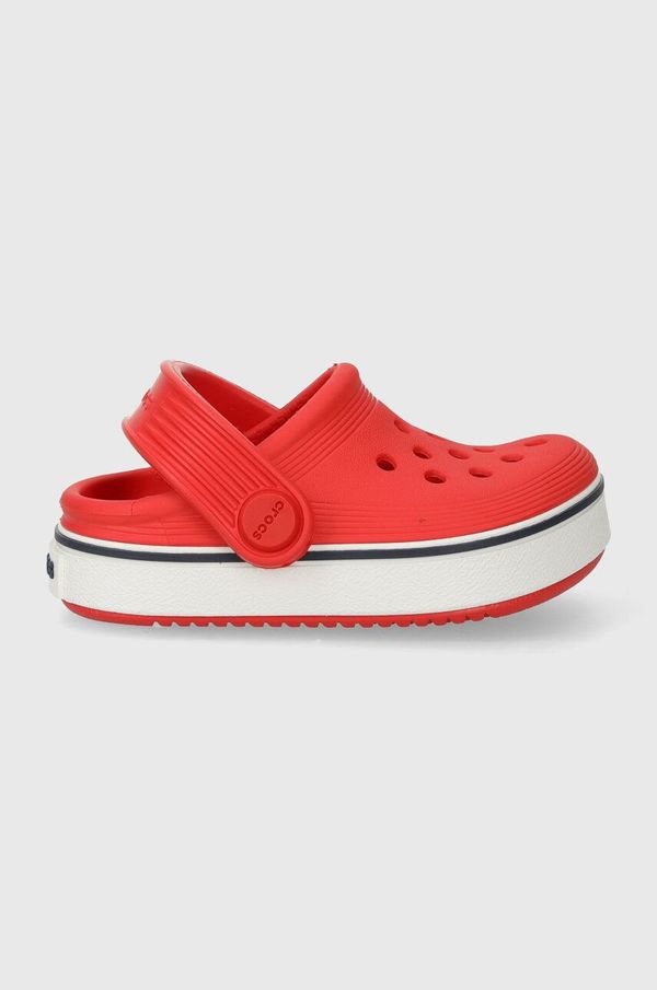 Crocs Otroški natikači Crocs CROCBAND CLEAN CLOG rdeča barva