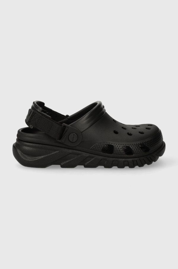 Crocs Otroški natikači Crocs DUET MAX II črna barva