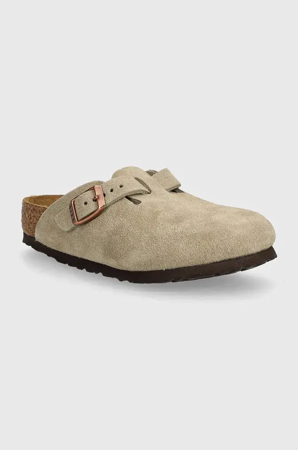 Birkenstock Otroški natikači iz semiša Birkenstock Boston