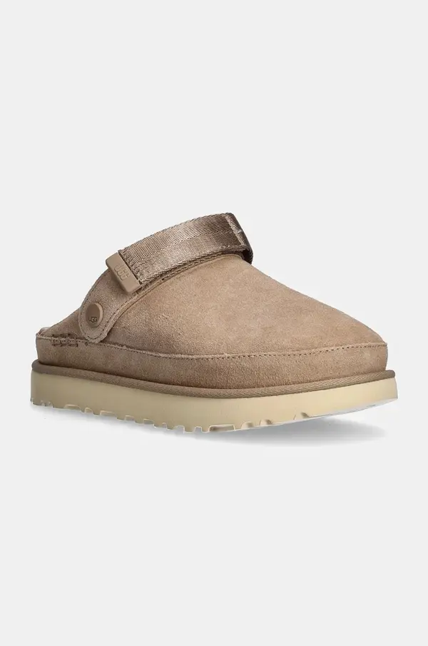UGG Otroški natikači iz semiša UGG Goldenstar Clog