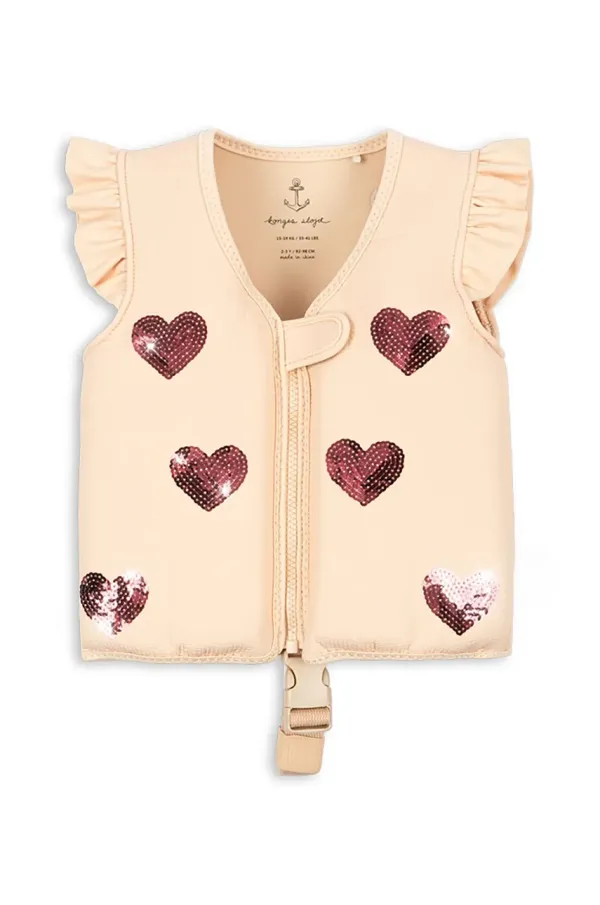 Konges Sløjd Otroški plavalni jopič Konges Sløjd AVERY SWIM VEST bež barva, KS103361
