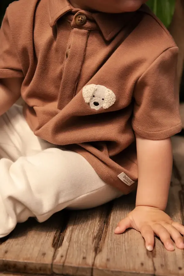 Donsje Otroški polo Donsje Wouti Shirt Golden Retriever
