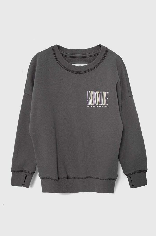Abercrombie & Fitch Otroški pulover Abercrombie & Fitch siva barva