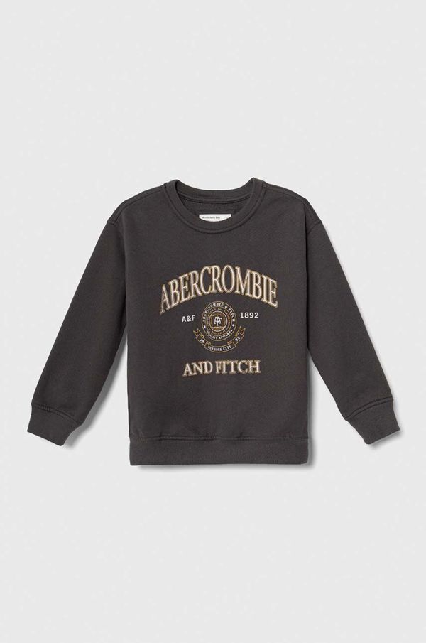Abercrombie & Fitch Otroški pulover Abercrombie & Fitch siva barva