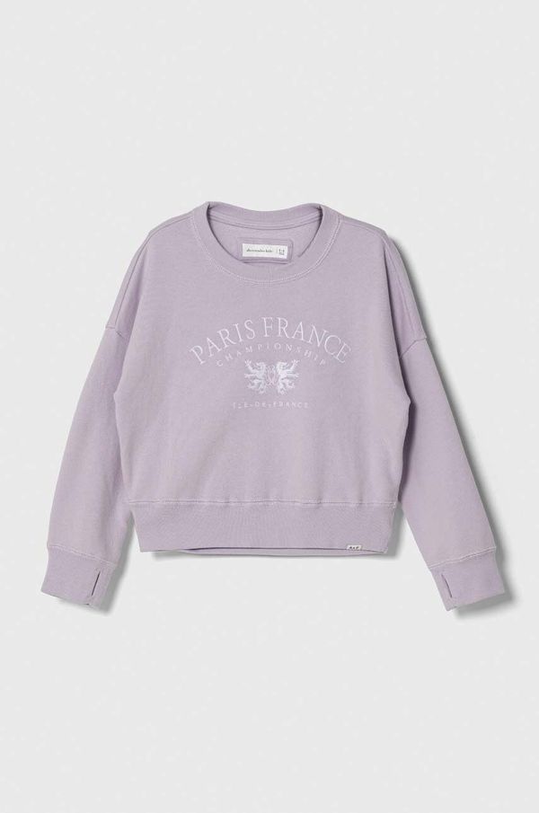 Abercrombie & Fitch Otroški pulover Abercrombie & Fitch vijolična barva