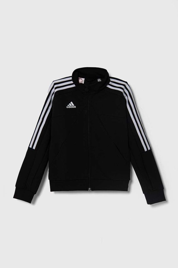 adidas Otroški pulover adidas črna barva