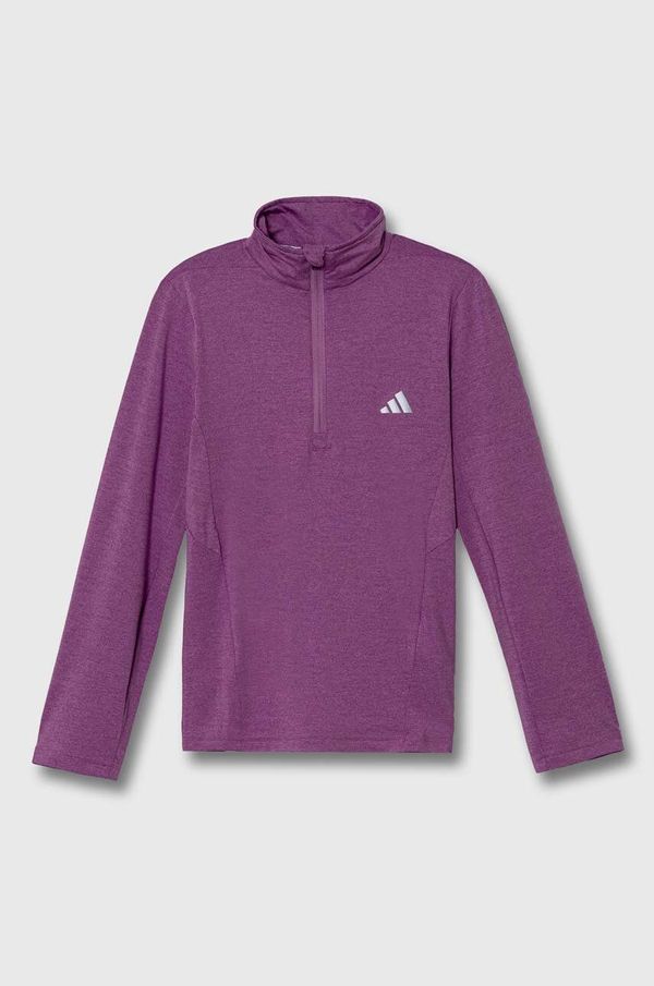 adidas Otroški pulover adidas J HEA 1/2 ZIP roza barva, IV9581