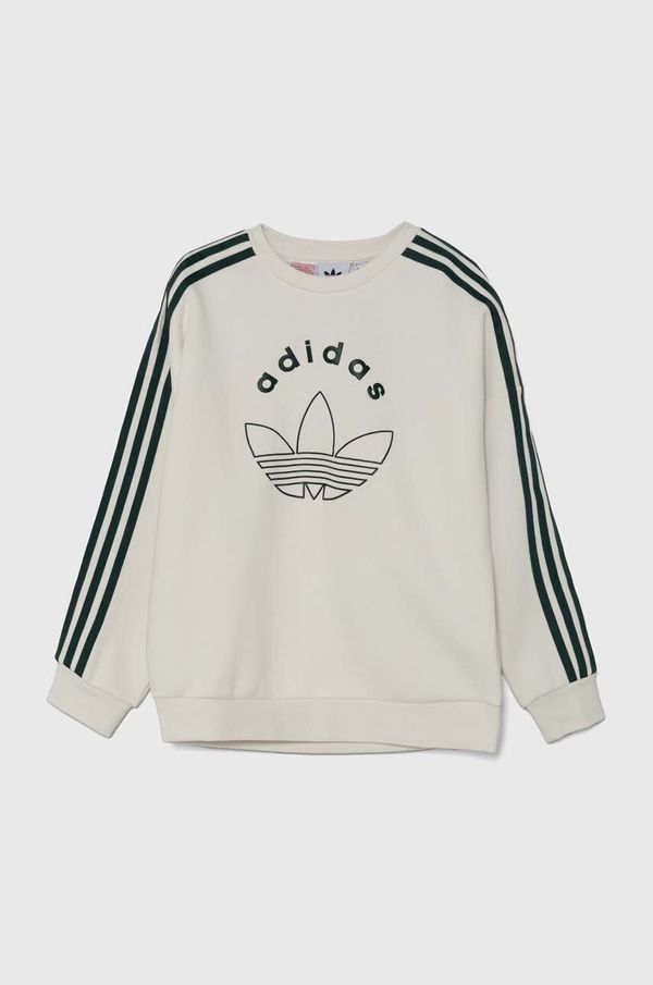 adidas Originals Otroški pulover adidas Originals CREW bela barva, JE0513