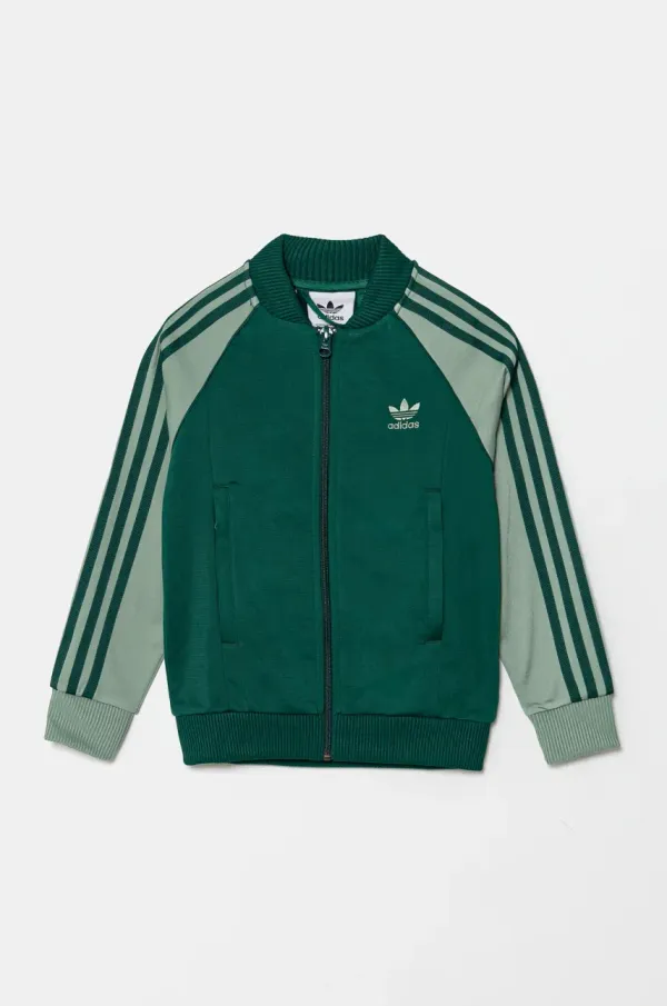 adidas Originals Otroški pulover adidas Originals zelena barva, JD1611