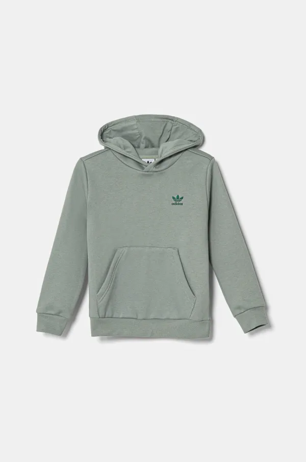adidas Originals Otroški pulover adidas Originals zelena barva, s kapuco, JC8415