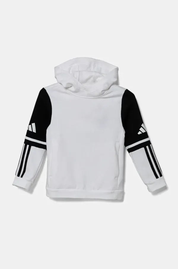 adidas Performance Otroški pulover adidas Performance bela barva, s kapuco, JD4807