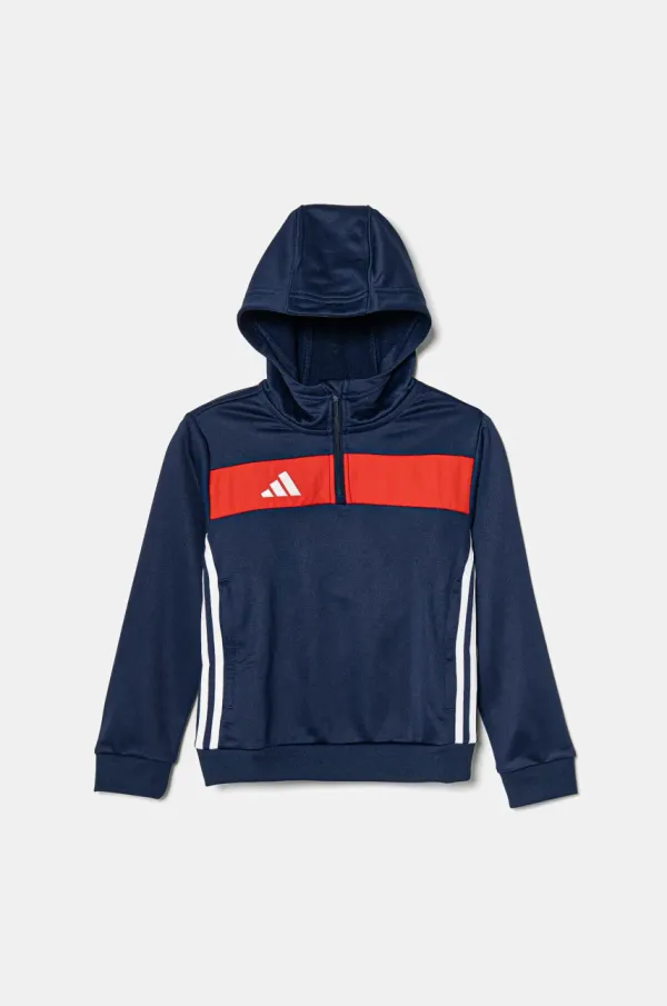 adidas Performance Otroški pulover adidas Performance mornarsko modra barva, s kapuco, JD3054