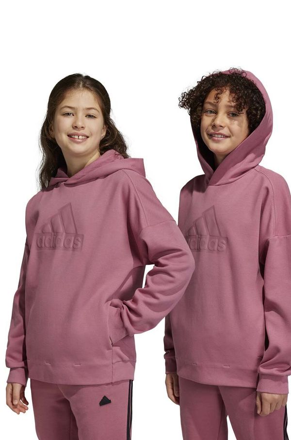 adidas Otroški pulover adidas U FI roza barva