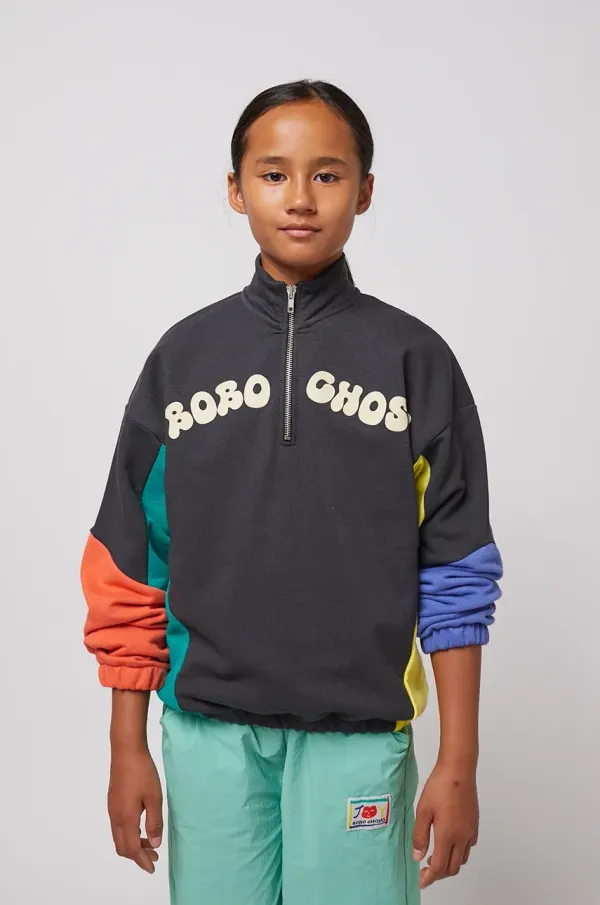 Bobo Choses Otroški pulover Bobo Choses Wavy črna barva, 125AC046