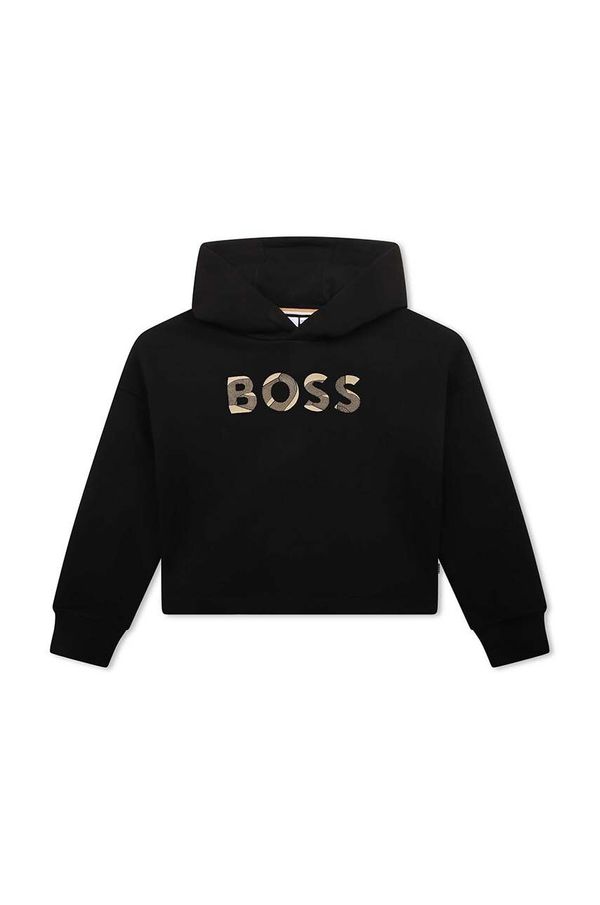 Boss Otroški pulover BOSS črna barva