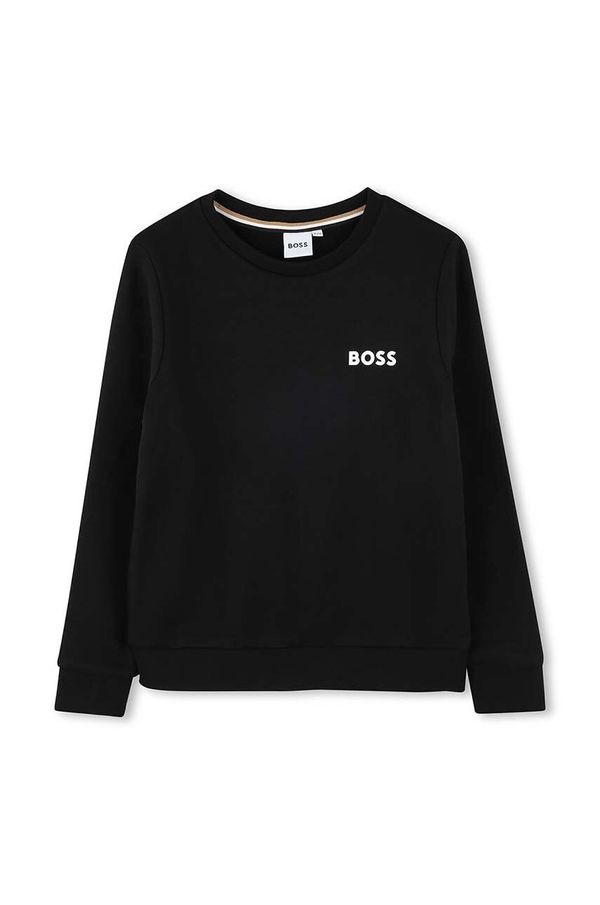 Boss Otroški pulover BOSS črna barva, J51190