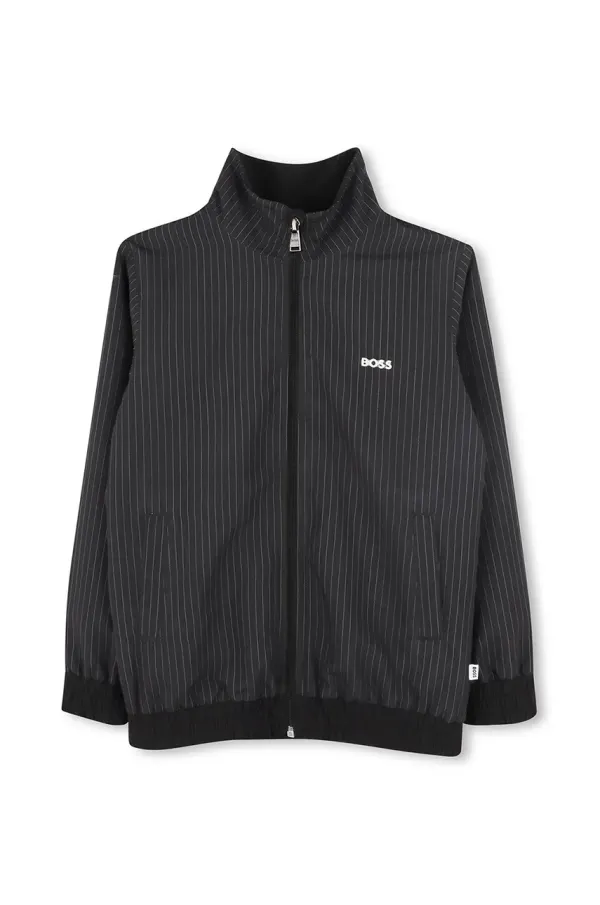 BOSS Otroški pulover BOSS črna barva, J51963