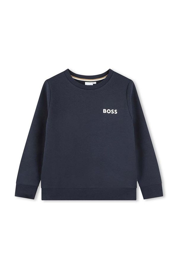 Boss Otroški pulover BOSS mornarsko modra barva