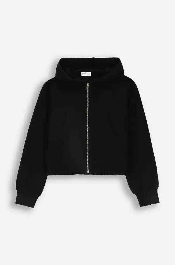 Coccodrillo Otroški pulover Coccodrillo črna barva, s kapuco, MYSTIC NATURE GIRL JUNIOR