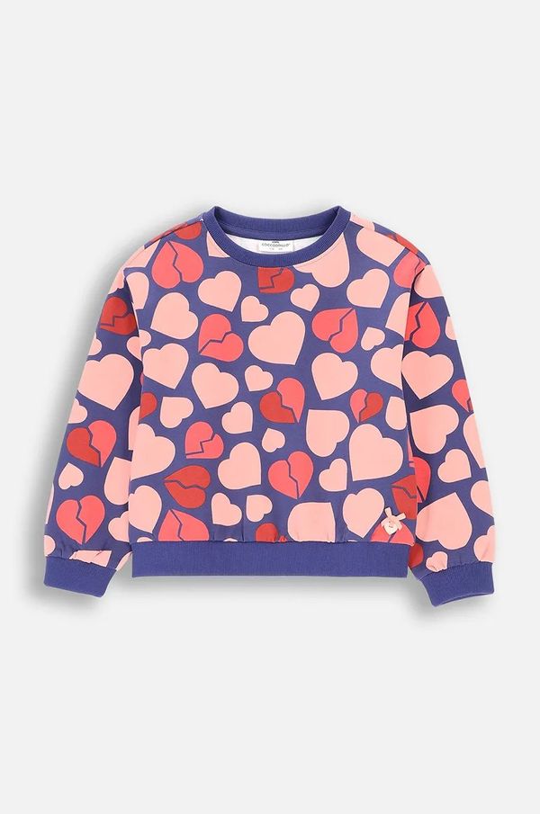 Coccodrillo Otroški pulover Coccodrillo vijolična barva, HEARTS GIRL KIDS