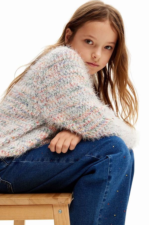 Desigual Otroški pulover Desigual MICKEY MOUSE siva barva, 24WGJF03