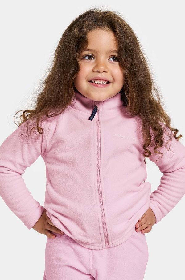 Didriksons Otroški pulover Didriksons MONTE KIDS FZ 10 roza barva