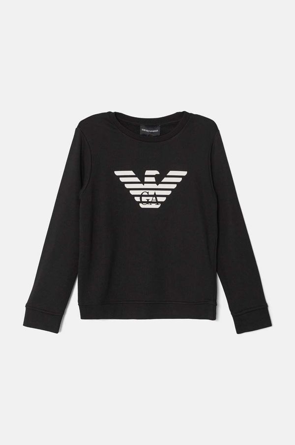 Emporio Armani Otroški pulover Emporio Armani črna barva, 8N4MR6 1JRIZ