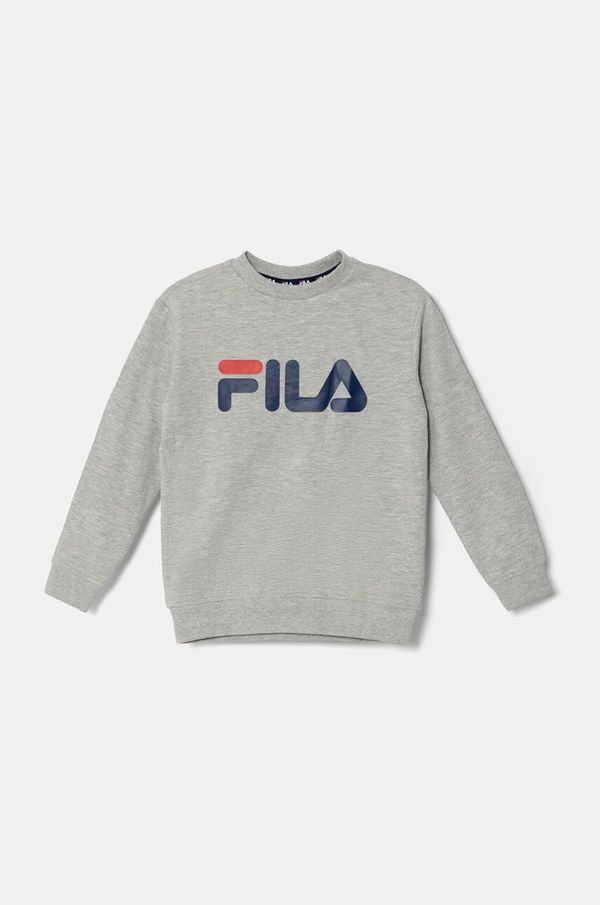 Fila Otroški pulover Fila siva barva