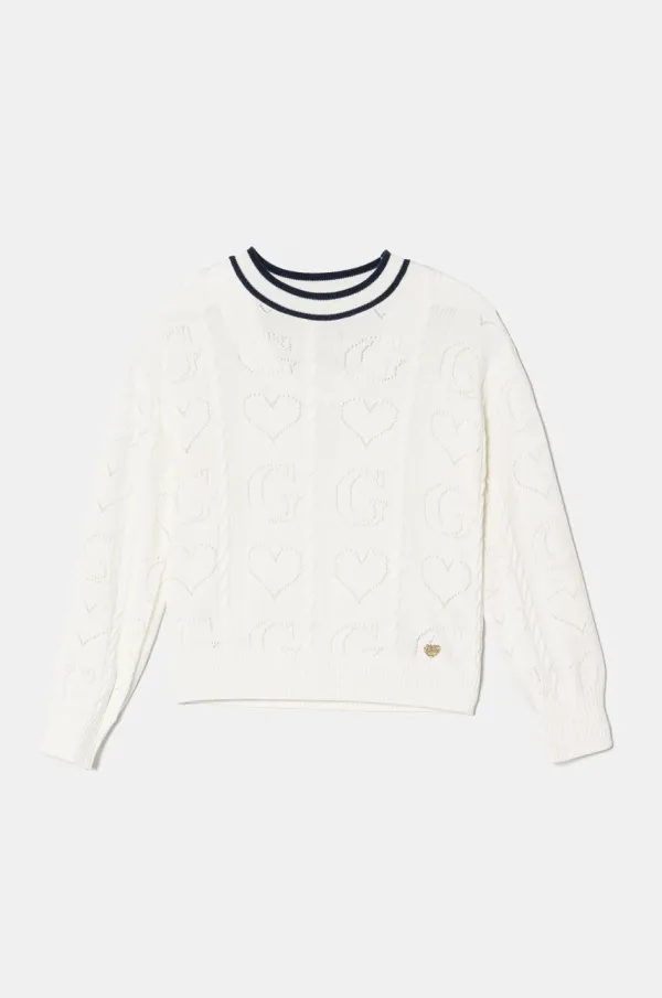 Guess Otroški pulover Guess bela barva, J5RR12 Z2BB0