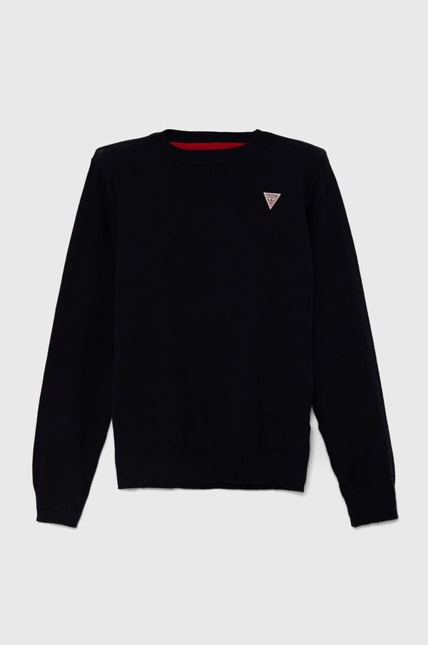 Guess Otroški pulover Guess mornarsko modra barva, N0YR04 Z2VV0