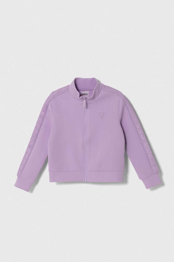 Guess Otroški pulover Guess vijolična barva