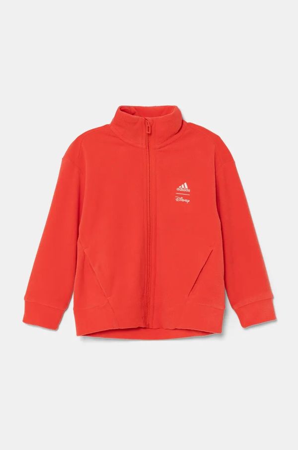 adidas Otroški pulover iz flisa adidas LK DY MM WI TT oranžna barva, IV9622