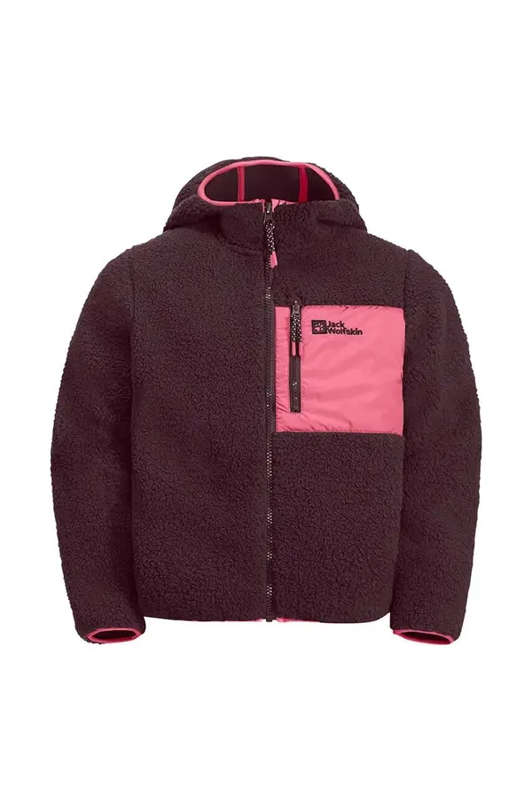Jack Wolfskin Otroški pulover Jack Wolfskin ICE CURL HOOD