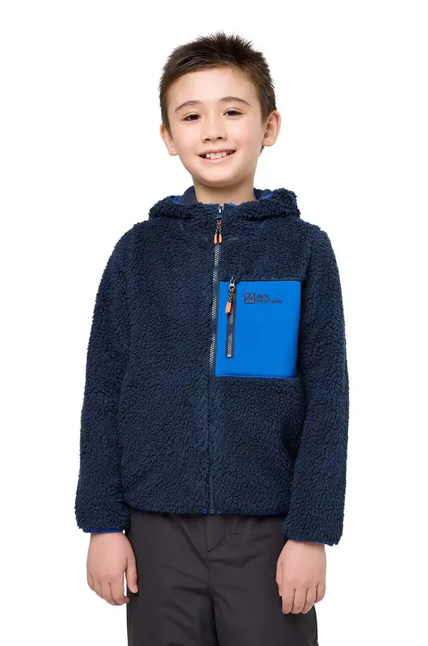 Jack Wolfskin Otroški pulover Jack Wolfskin ICE CURL HOOD