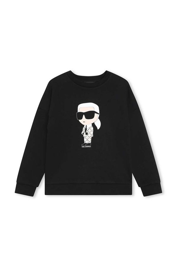 Karl Lagerfeld Otroški pulover Karl Lagerfeld črna barva