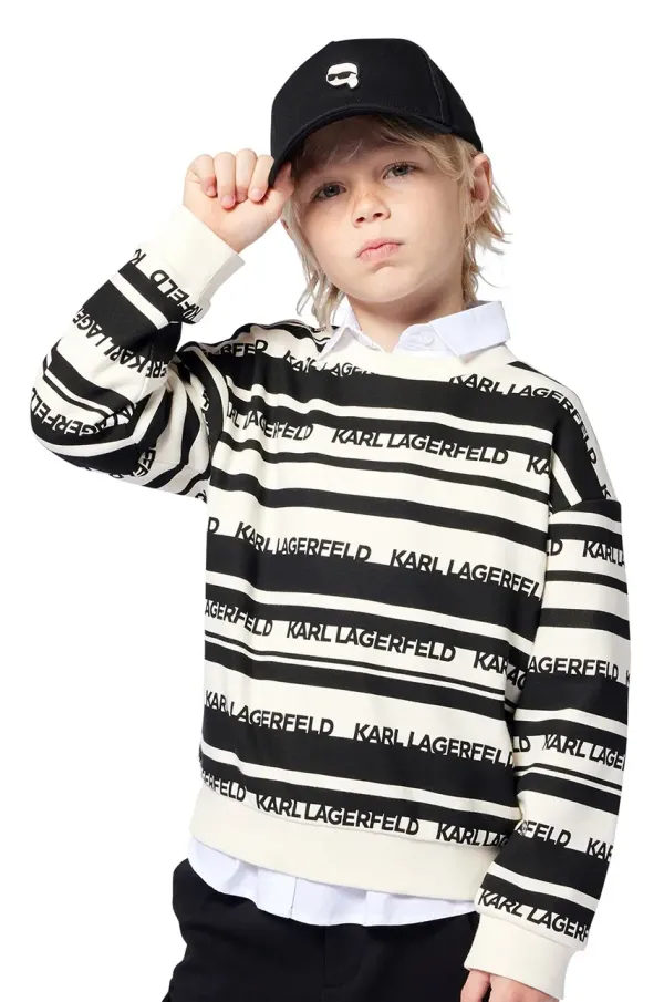 Karl Lagerfeld Otroški pulover Karl Lagerfeld črna barva, Z30429