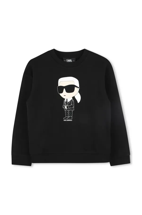 Karl Lagerfeld Otroški pulover Karl Lagerfeld črna barva, Z30431