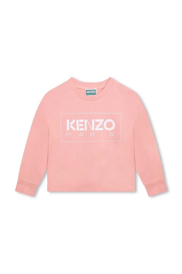 Kenzo kids Otroški pulover Kenzo Kids roza barva