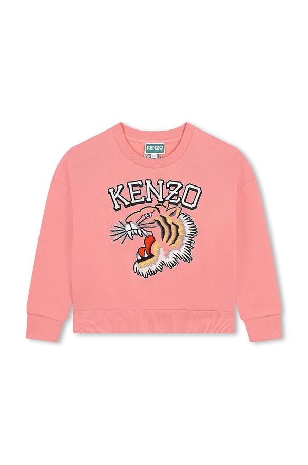 Kenzo kids Otroški pulover Kenzo Kids roza barva, K60692