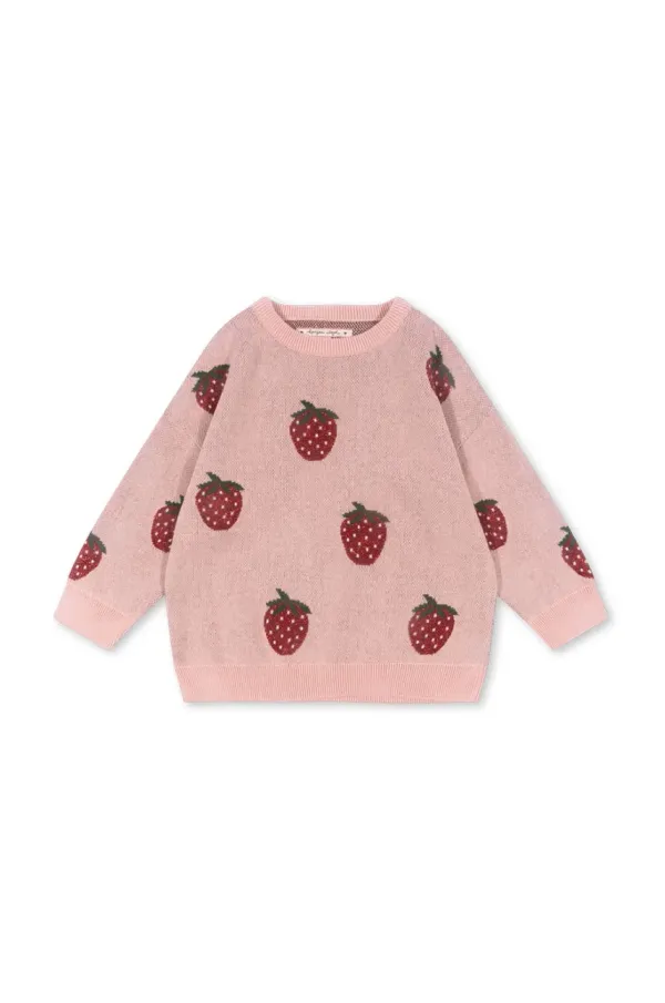 Konges Sløjd Otroški pulover Konges Sløjd LAPIS LUREX KNIT BLOUSE roza barva, KS102260