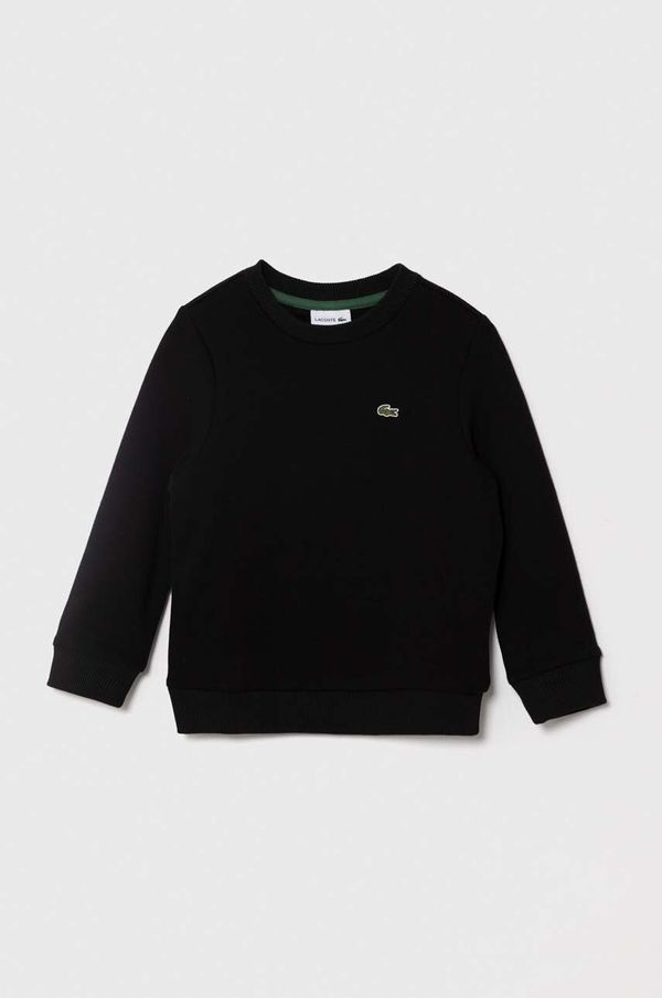 Lacoste Otroški pulover Lacoste črna barva