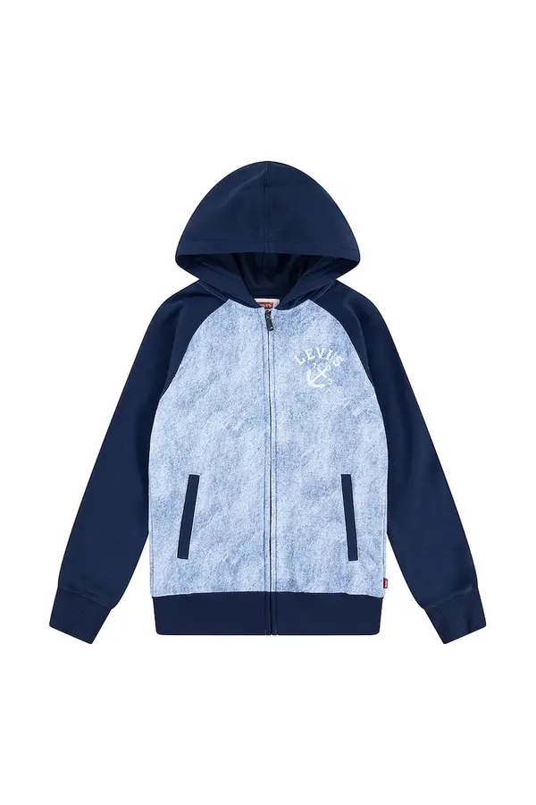 Levi's Otroški pulover Levi's TROMPE LOEIL DENIM HOODIE