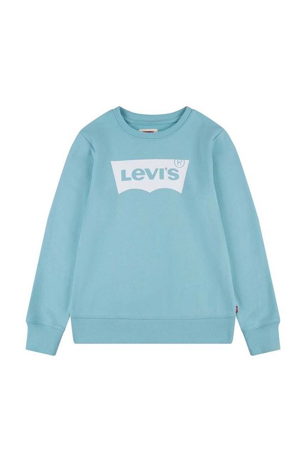 Levi's Otroški pulover Levi's turkizna barva