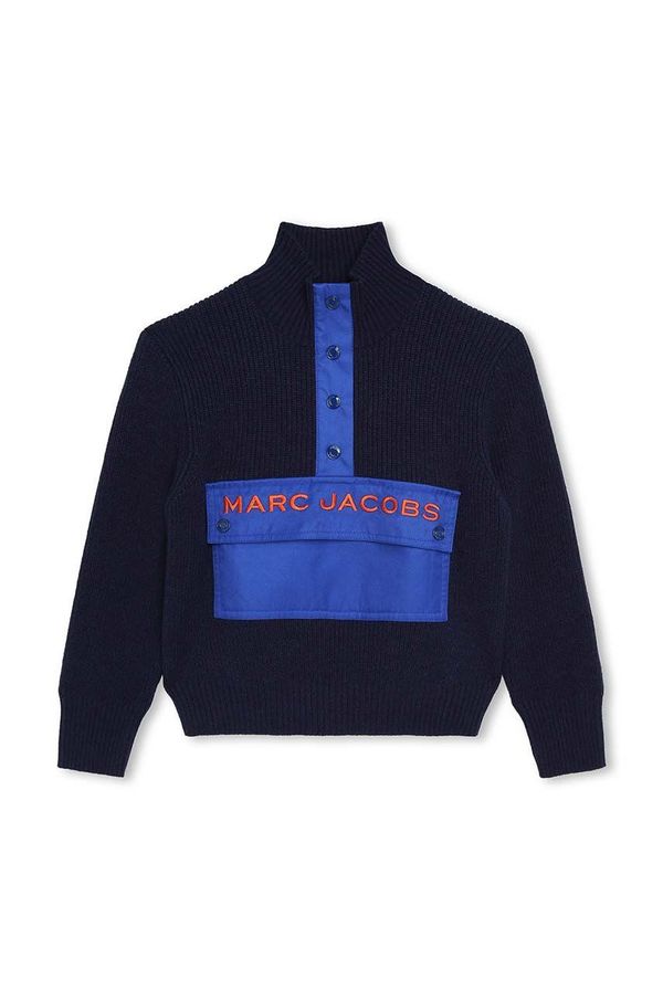 Marc Jacobs Otroški pulover Marc Jacobs mornarsko modra barva
